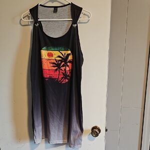 SHEIN Gray and Black Cover Up